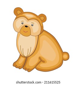 bear isolated on white (vector illustration)