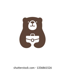 bear job logo vector icon illustration