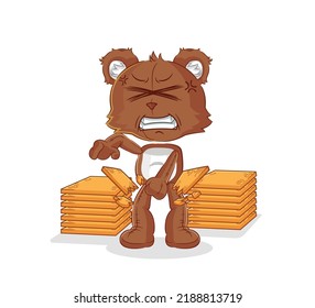 the bear karate mascot. cartoon vector