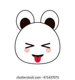 bear kawaii animal cartoon cute icon. Flat and Isolated design. Vector illustration