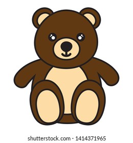 Vector Cartoon Brown Teddy Bear Stock Vector (Royalty Free) 1707007510 ...