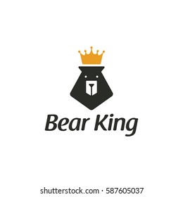 Bear King Logo Vector