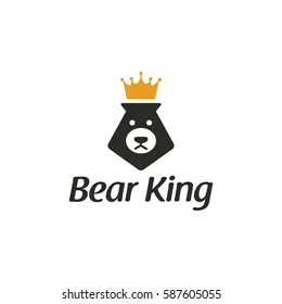 Bear King Logo Vector