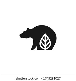 la hoja de oso hojas natural logo diseño vector abstracto. logotipo de ilustración vectorial.