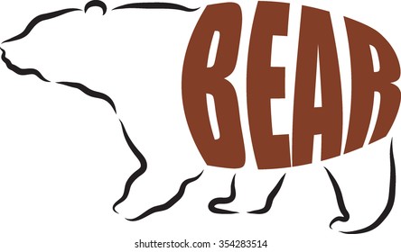 BEAR LETTERING ILLUSTRATION