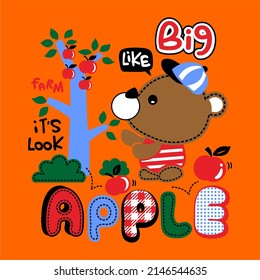 Bear like apple vector design