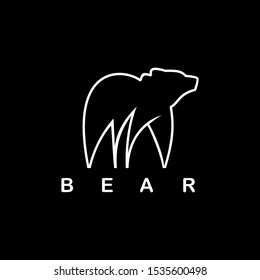 bear line art logo designs