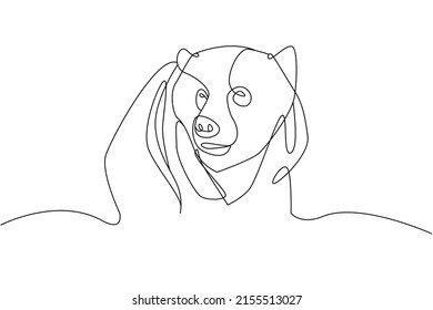 Bear Line Art Outline Design Decoration Zeichnung Vektorgrafik