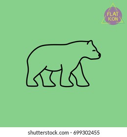 bear line icon