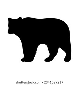 Bear line icon. Den, forest, paw, raspberry, hibernation, brown, grizzly, predator. Black vector icons on a white background for Business