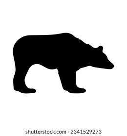 Bear line icon. Hibernation, brown, grizzly, predator, den, forest, paw, raspberry. Black vector icons on a white background for Business