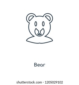 Bear line icon. Linear Bear outline symbol design. This simple element illustration can be used for web and mobile UI/UX.