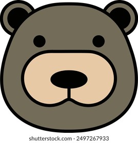 A bear in line icon style