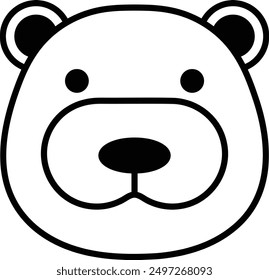 A bear in line icon style