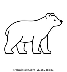 Icono del Vector del logotipo de la línea del oso en un fondo blanco
Icono del logotipo de la línea de Vector