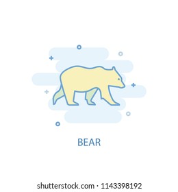 bear line trendy icon. Simple line, colored illustration. bear symbol flat design from Russia set. Can be used for UI/UX