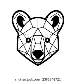Bear linear icon. Bear logo design. Black bear symbol. Vector illustration