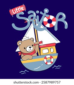 BEAR LITTLE SAILOR CUTE ADVENTURE