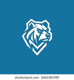 Bear logo, Abstract bear logo design template