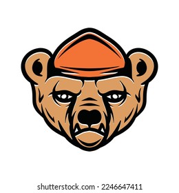 Bear Logo Animal Vector Design Mascot illustration Symbol Icon
