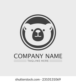 bear logo and animal vector design graphic illustration
