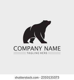 Bärenlogo und Vektorgrafik-Design von Tieren