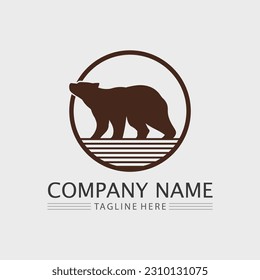 bear logo and animal vector design graphic illustration