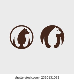 bear logo and animal vector design graphic illustration