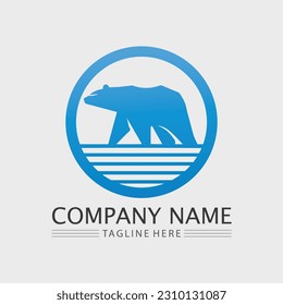 bear logo and animal vector design graphic illustration