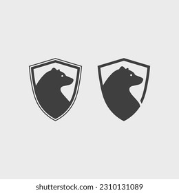 bear logo and animal vector design graphic illustration