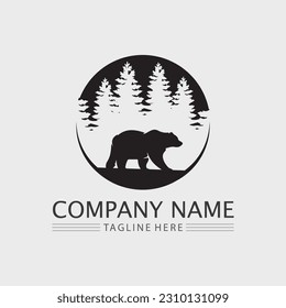 bear logo and animal vector design graphic illustration