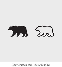 bear logo and animal vector design graphic illustration