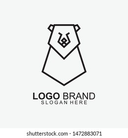Bear Logo For Business. Bear Icon. Modern Design, Vector Illustration. Flat Logo. Bear.