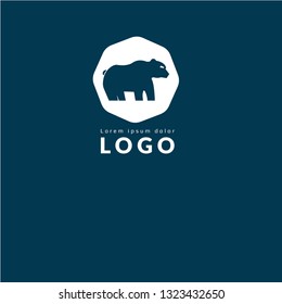 bear logo concept. Designed for your web site design, logo, app, UI. bear icon.Polar Bear Logo Design Template 