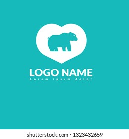 bear logo concept. Designed for your web site design, logo, app, UI. bear icon.Polar Bear Logo Design Template 