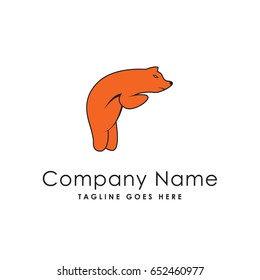 bear logo cute icon logo template