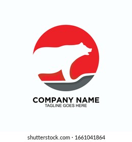 Bear logo design concept for business company 