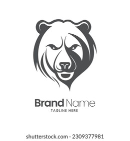 bear logo design. bear head logo design, bear illustration, mascot logo design,