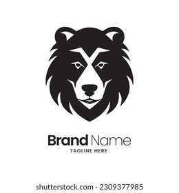 bear logo design. bear head logo design, bear illustration, mascot logo design,