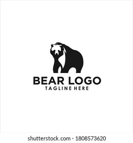 bear logo design icon silhouette vector