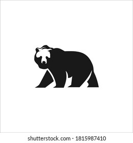 bear logo design icon silhouette vector