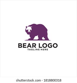 bear logo design icon silhouette vector