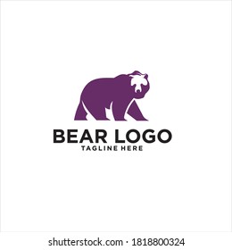 bear logo design icon silhouette vector