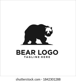 bear logo design icon silhouette vector