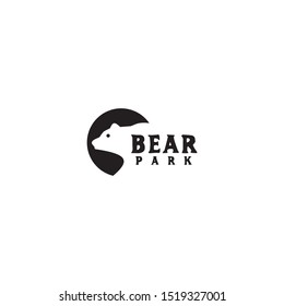 Bear logo design illustration template