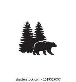 Bear logo design illustration template