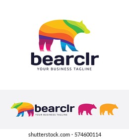 Bear logo design. Modern, Art studio, Creative bear logo concept. Vector logo template
