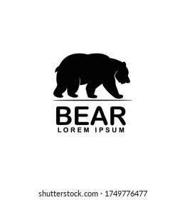 bear logo design silhouette vector icon