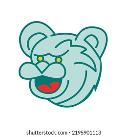 Bear logo design simple modern.