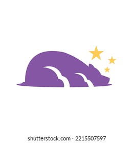 Bear logo design with star for mattress business